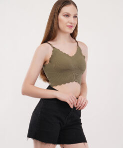GH CROP TOP - OLIVE GREEN - Image 3