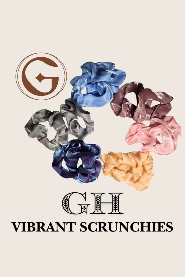 Vibrant and stylish scrunchies by Gilded Hub.